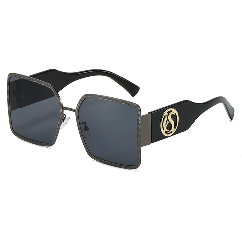 Fashion Square Large Frame Sunglasses UV400 Protection Metal PC Retro Trendy Style Unisex Outing Travel Eyewear