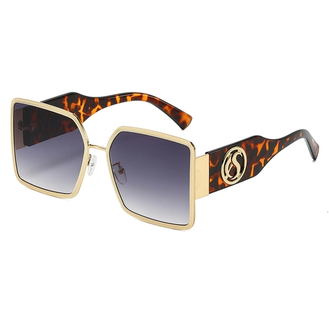 Fashion Square Large Frame Sunglasses UV400 Protection Metal PC Retro Trendy Style Unisex Outing Travel Eyewear