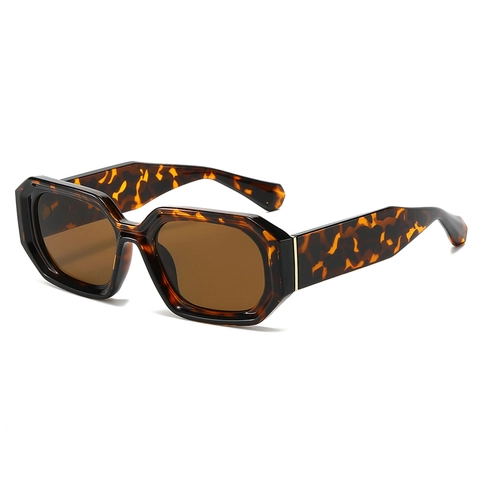 Occhiali Da Sole Esagonali Geometrici Retrò PC Montatura Spessa Protezione UV400 Moda Street Style Per Uomini Donne