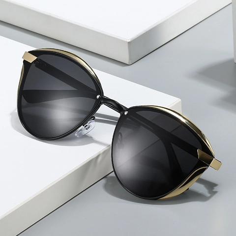 Γυναικεία Πολωμένα Γυαλιά Ηλίου Μόδα Vintage Cat Eye UV400 TAC Φακοί Μεταλλικό PC Πλαίσιο Ρετρό Γυαλιά Για Οδήγηση