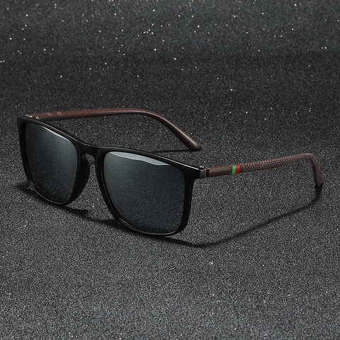 Square Frame Sunglasses UV400 Protection Retro Classic PC Frame TAC Lens Anti-Slip Arms For Men Women Outdoor Driving