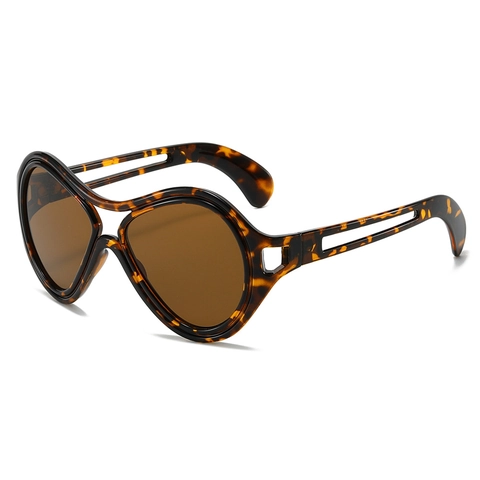 Oversized Sunglasses PC Frame Lenses UV400 Protection Party Prom Butterfly Cat Eye Hollow Out Design Unisex Trendy