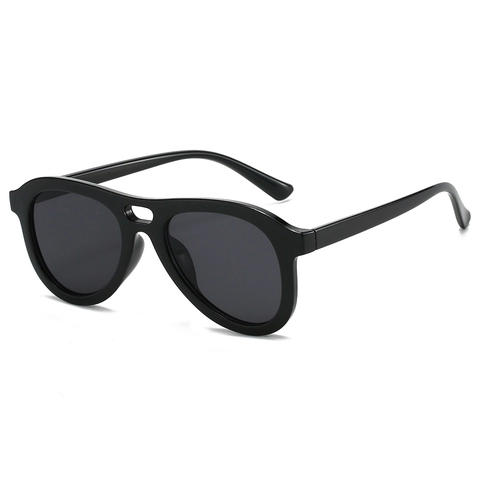 Gafas De Sol Aviador De Gran Tamaño Mujer Retro Doble Puente Marco PC Protección UV400 Hip Hop Moda