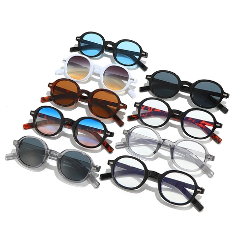 Retro Rundgestell Sonnenbrille PC Material UV400 Schutz Vintage Mode Brillen Männer Frauen Reise Outdoor