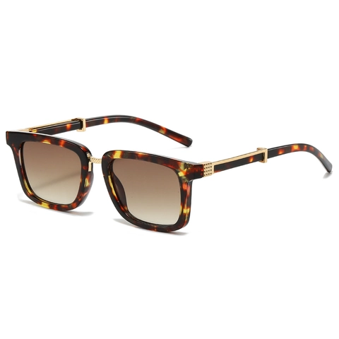 Square Sunglasses Retro Vintage UV400 Protection Plastic Metal Frame Fashion Shades For Women Men Travel Driving