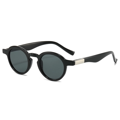 Gafas De Sol Redondas Retro Montura Pequeña Protección UV400 Montura De PC Lentes AC Moda Vintage Para Hombres Mujeres
