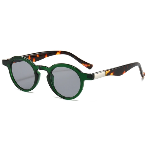 Gafas De Sol Redondas Retro Montura Pequeña Protección UV400 Montura De PC Lentes AC Moda Vintage Para Hombres Mujeres