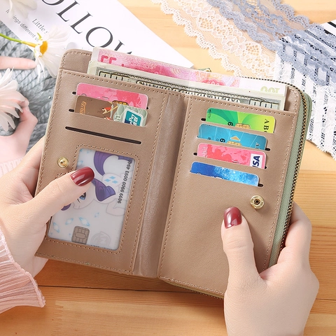 Damen Lange Geldbörse PU Leder Narbenstruktur Große Kapazität Handgelenktasche Clutch Reißverschluss Portemonnaie Mit Kartenfächern