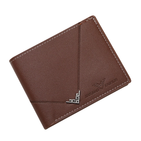 Herren Bifold Brieftasche PU Leder Kurz Viele Kartenfächer Kontrastnähte Business Casual Geldbeutel Für Herren