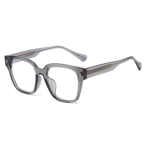 Oversized Square TR90 Optical Glasses Frame For Women Men Anti Blue Light Filter Eyeglasses Retro Metal Star Rivet Clear Lens Fashion Eye Glasses