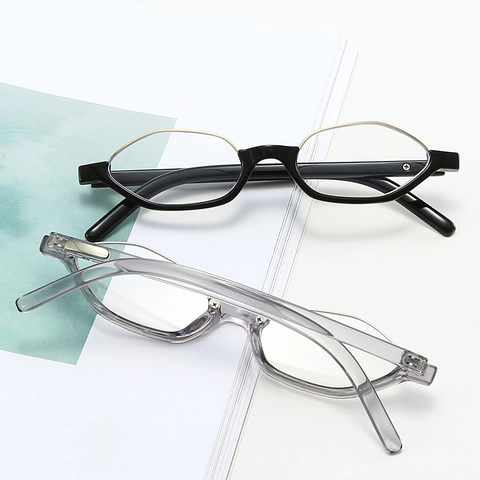Retro Geometric Hexagonal Optical Glasses Frames PC Metal Anti Blue Light Irregular Small Frame Vintage Eyewear Unisex