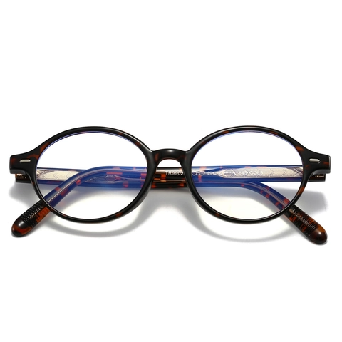 Retro Round Anti Blue Light Optical Glasses For Women Men TR90 Metal Frame Fashion Clear Lens Eyeglasses Daily Eyewear