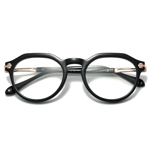Montura De Gafas Ovales Retro Estilo Japonés Bloqueo De Luz Azul TR90 Metal Gafas Para Mujeres Hombres