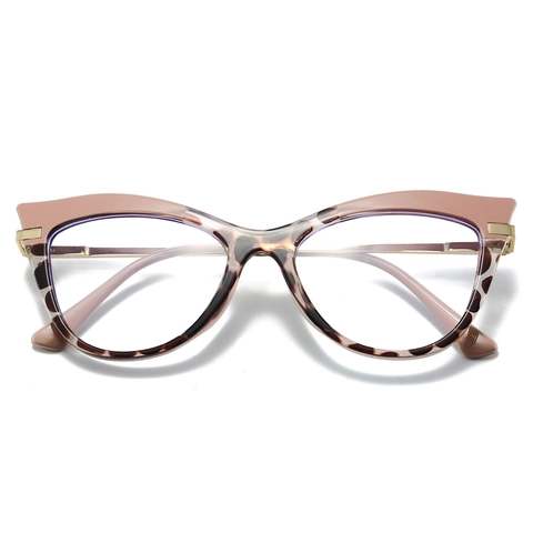 Occhiali Anti Luce Blu Occhio Di Gatto Montatura Metallo Plastica Moda Per Donna Occhiali Ottici
