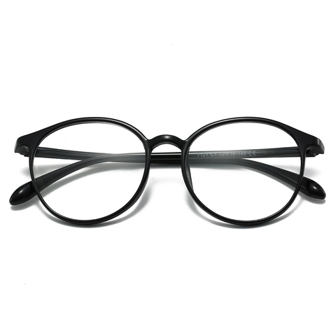 Retro Round Frame Optical Glasses For Women Men Anti Blue Light TR90 Plastic Clear Lens Eyeglasses Frame Decorative Eyewear