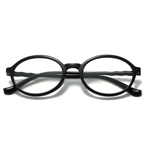 Occhiali Da Vista Montatura Rotonda Vintage Anti Luce Blu TR90 Leggeri Donna Moda Design Asta Ondulata