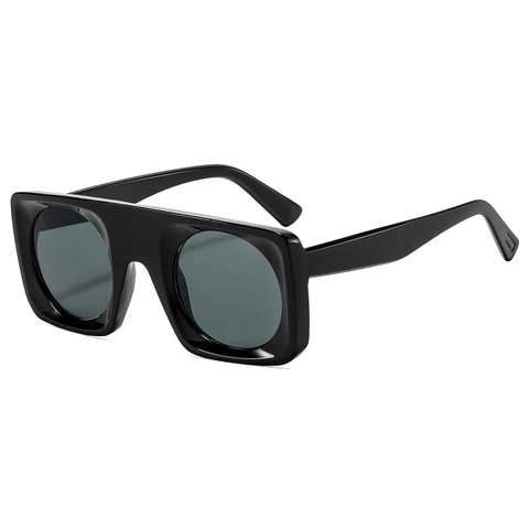 Occhiali Da Sole Quadrati Rotondi Oversize Montatura PC Protezione UV400 Moda Hip Hop Stile Unisex