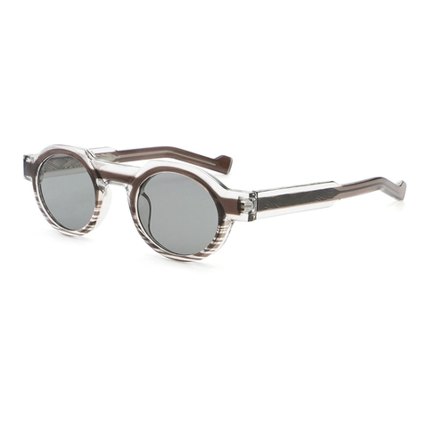 Occhiali Da Sole Rotondi Retrò Protezione UV400 Colore Splicing Acetato Occhiali Moda Unisex