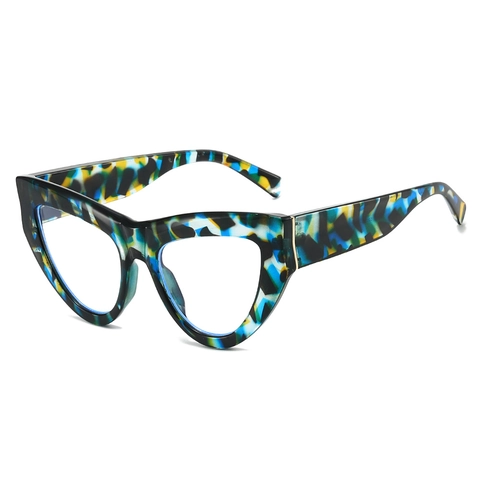 Montura De Gafas De Ojo De Gato De Moda Gafas Ópticas Retro De Material PC Anti Luz Azul Para Hombre Y Mujer