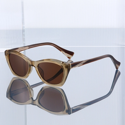Occhiali Da Sole Cat Eye Retro Moda Montatura Policarbonato Protezione UV400 Tendenza Montatura Spessa Leggeri Da Donna