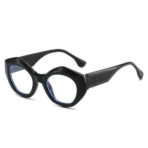 Montature Per Occhiali Da Vista Geometrici Irregolari Da Donna PC Anti Luce Blu Lente Trasparente Moda Vintage