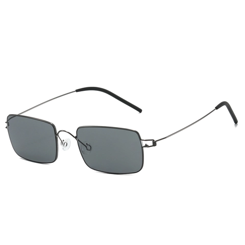 Occhiali Da Sole Rettangolari Montatura In Acciaio Inossidabile Protezione UV400 Moda Uomo Donna Business Casual