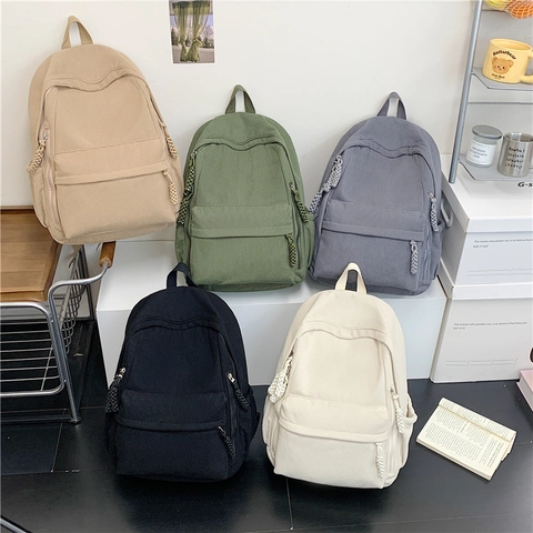 Corduroy Rucksack Für Damen Große Kapazität Schultasche Mit Geflochtenem Seil Reißverschluss Casual Student Daypack Minimalistisch
