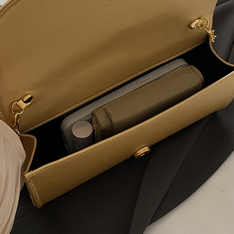 Women Crossbody Bag Large Gold Metal Buckle Chain PU Leather Leopard Print Rectangular Flap Evening Party Handbag