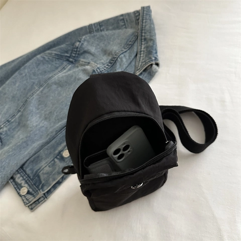 Borsa A Tracolla Nylon Leggero Resistente All'acqua Texture Gualcita Borsa Da Petto Sport Casual Viaggio Versatile