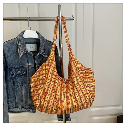 Borsa Tote in Tela Grande Capacità Donna Fantasia a Quadri Zebra Leopardo Casual Borsa a Spalla Pendolare Hobo