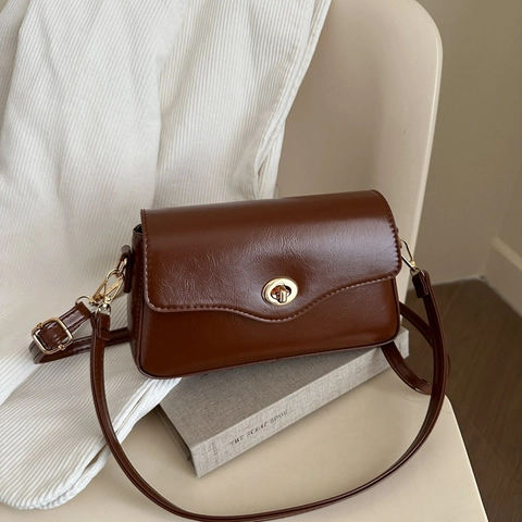 Vintage Große Kapazität Nylon Umhängetasche Für Damen Retro Unterarmtasche Mit Metallschloss Büro Pendeln Einfarbig Handtasche