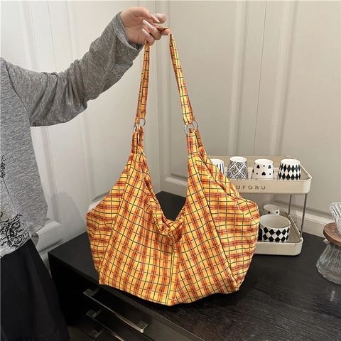 Borsa Tote In Nylon Capiente Stampe Animalier Leopardo Zebra Quadri Borsa A Spalla Hobo Per Donna Casual Pendolare