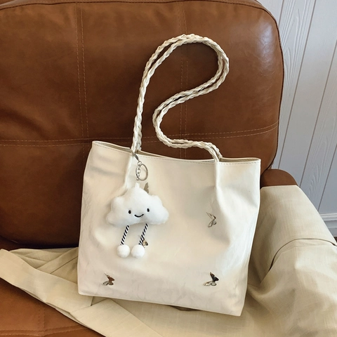 Sac Fourre-tout Femme Cuir PU Texture Plissée Papillon Métal Poignée Tressée Décontracté Main