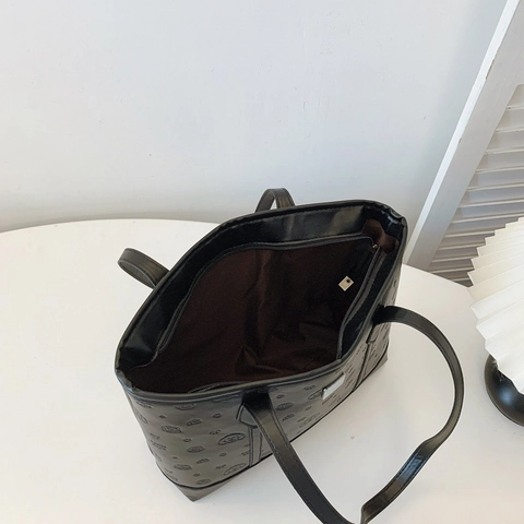 Sac Cabas Femme Gaufré Dessin Animé Grande Capacité Sac À Épaule Avec Ruban En Dentelle Cuir PU Sacs À Main Décontractés