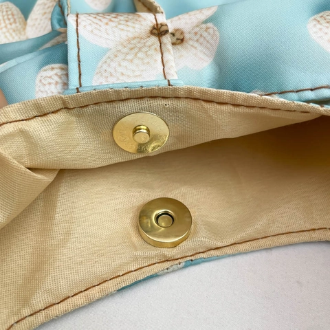 Schultertasche Mit Blumendruck Große Schleife Nylon Stoff Leichte Süße Lässige Hobo Tasche Damen