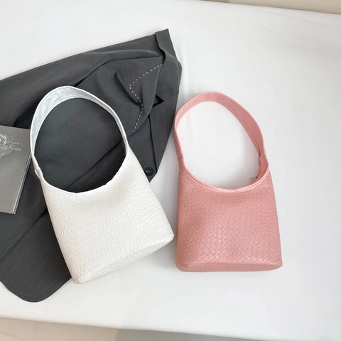 Woven Hobo Tasche Aus PU Leder Unterarm Schulterhandtasche Große Kapazität Retro Mode Für Damen