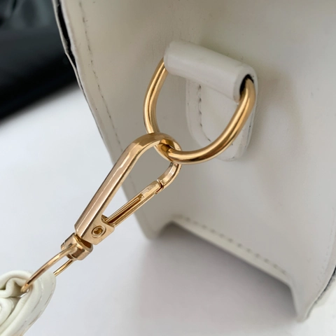 Women Quilted Rhombic PU Leather Shoulder Crossbody Bag Top Handle Magnetic Flap Commuting Chic Square