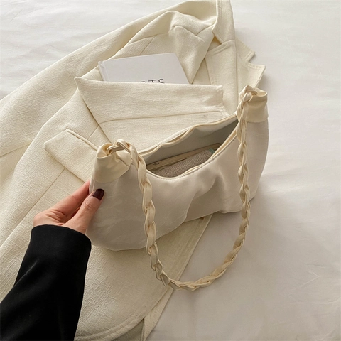 Borsa Sottobraccio Plissettata da Donna Manico Intrecciato Moda Metallic Hobo Borsa a Tracolla per Uso Quotidiano Versatile