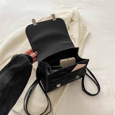 Mini Rucksack Handtasche PU Leder Falten Textur Metall Schmetterling Schnalle Vintage Damen Rucksack