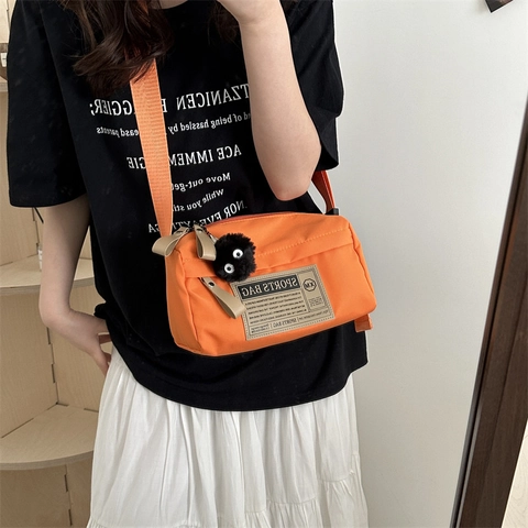 Sac Bandoulière En Nylon Oxford Fermeture Éclair Grande Capacité Sac De Sport Style Japonais Décontracté Pour Femmes Hommes
