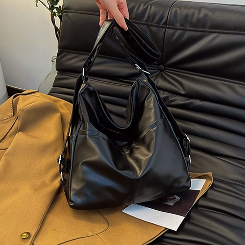 Borsa Hobo Grande Tracolla Retro Ecopelle Versatile Borsa Tote Con Tracolla Regolabile E Tasche Laterali Per Donna