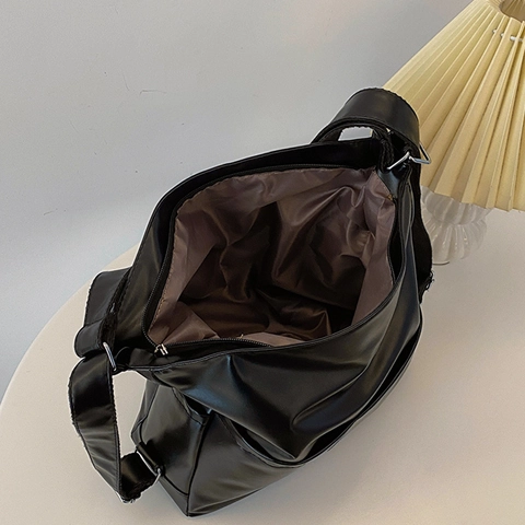 Borsa Hobo Grande Tracolla Retro Ecopelle Versatile Borsa Tote Con Tracolla Regolabile E Tasche Laterali Per Donna