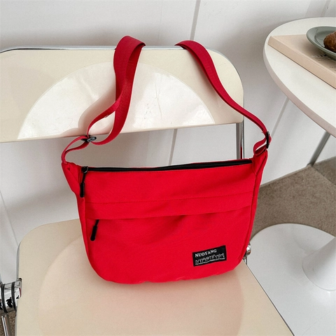 Borsa A Tracolla In Nylon Da Donna Grande Capacità Borsa Messenger A Spalla Tracolla Regolabile Semplice Casual Quotidiano
