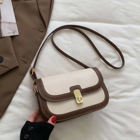 Piccola Borsa A Tracolla Quadrata Retrò In Pelle PU Vintage Con Tracolla Regolabile E Chiusura In Metallo Per Donna