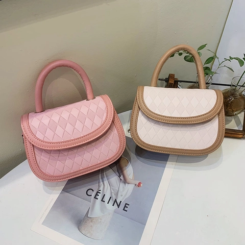 Borsa Tracolla Trapuntata Pelle PU Design Diamante Borsa Sella Con Tracolla Catena Metallica Per Donna Chic Trendy Mini Piccola