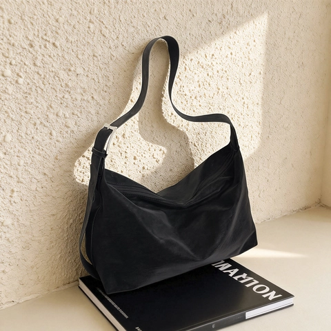 Dames Schoudertas Grote Capaciteit Mat PU Leer Minimalistische Tote Hobo Tas Verstelbare Riem Vintage Dagelijks