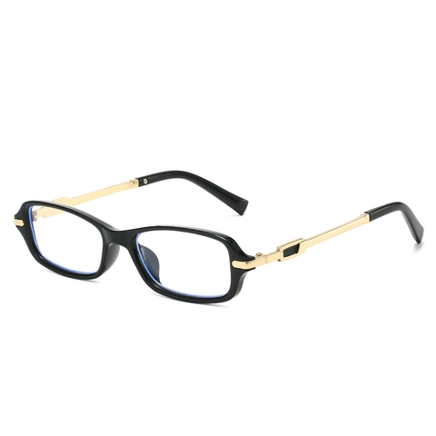 Square Frame Eyeglasses PC And Metal Anti Blue Light Trendy Retro Small Frame Niche Style Unisex Eyewear