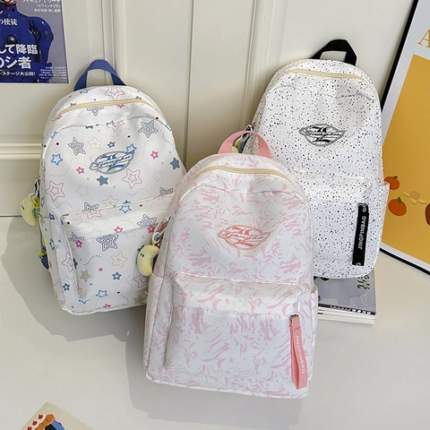Schoolrugzak Nylon Grote Capaciteit Waterdicht Mode Reizen Casual Tas Ster Spat Marmer Patroon Voor Studenten Tieners