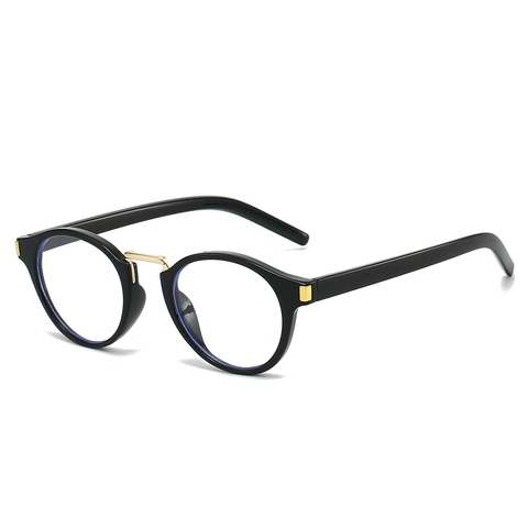Occhiali Da Vista Retro Montatura Ovale Tonda Anti Luce Blu PC Ponte In Metallo Protezione Per Gli Occhi Per Donne