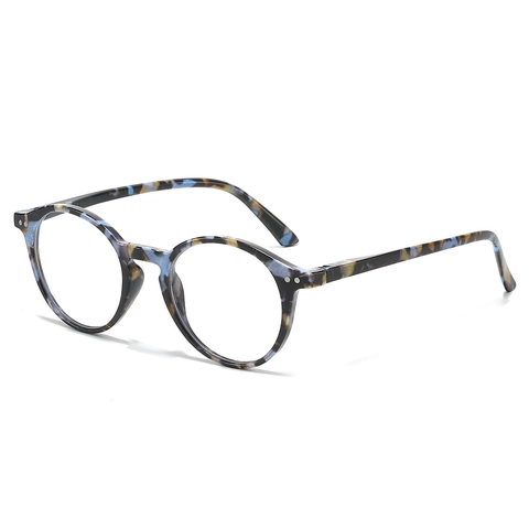 Retro Runde Lesebrille Anti Blaulicht PC Rahmen Schildpatt Muster Leichte Vintage Brille Damen
